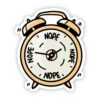 Nope Alarm Clock Sticker