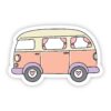 Orange Hippy Van Nature Sticker