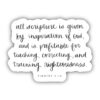 All Scripture is Given by Inspiration of God, and is Profitable for Teaching, Correcting, and Training Righteousness - Timothy 3:16 Sticker