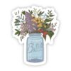Mason Jar Floral Cottagecore Sticker