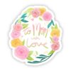 To Mom With Love Roses Sticker