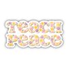 Teach Peace Tan Sticker