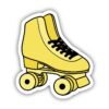 Yellow Roller Skate Aesthetic Sticker