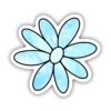 Blue Tie Dye Daisy Aesthetic Sticker