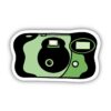 Green Disposable Camera Aesthetic Sticker