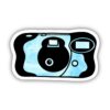 Blue Tie Dye Disposable Camera Aesthetic Sticker