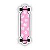 Pink Floral Longboard Aesthetic Sticker