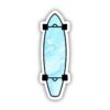 Blue Tie Dye Longboard Aesthetic Sticker