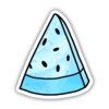 Blue Tie Dye Watermelon Aesthetic Sticker