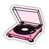 Pink Record Player Aesthetic Sticker