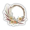 Circular Floral Boquet Fall Sticker