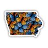 Iowa Butterfly Pattern Sticker