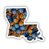 Louisiana Butterfly Pattern Sticker