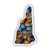 New Hampshire Butterfly Pattern Sticker