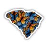 South Carolina Butterfly Pattern Sticker
