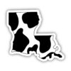 Louisiana Cow Pattern Sticker