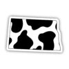 North Dakota Cow Pattern Sticker