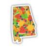 Alabama Fruit Pattern Sticker