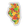Illinois Fruit Pattern Sticker