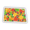 North Dakota Fruit Pattern Sticker