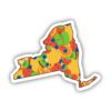 New York Fruit Pattern Sticker