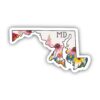 Maryland Painterly Pattern Sticker