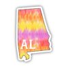 Alabama Tie Dye Stripes Sticker