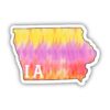 Iowa Tie Dye Stripes Sticker
