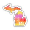 Michigan Tie Dye Stripes Sticker
