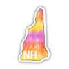 New Hampshire Tie Dye Stripes Sticker