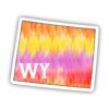 Wyoming Tie Dye Stripes Sticker