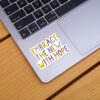 Embrace The New With Hope Positivity Lettering Sticker - Purple