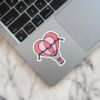 Hot Air Balloon Heart Sticker