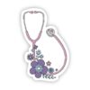 Floral stethoscope sticker