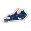 Kentucky Blue Floral Abstract Sticker