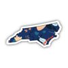 North Carolina Blue Floral Abstract Sticker