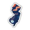 New Jersey Blue Floral Abstract Sticker