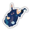West Virginia Blue Floral Abstract Sticker