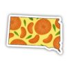 South Dakota Orange & Yellow Fruit Sticker