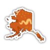 Alaska Orange Abstract Sticker