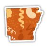 Arkansas Orange Abstract Sticker