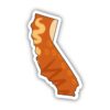 California Orange Abstract Sticker