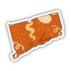 Connecticut Orange Abstract Sticker
