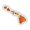 Hawaii Orange Abstract Sticker