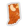 Indiana Orange Abstract Sticker