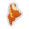 Maine Orange Abstract Sticker