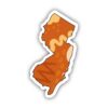 New Jersey Orange Abstract Sticker