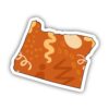Oregon Orange Abstract Sticker