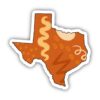Texas Orange Abstract Sticker