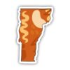 Vermont Orange Abstract Sticker